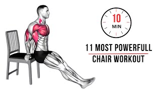 These 11 CHAIR EXERCISES Will Change Your Entire Body HIT EVERY MUSCLE [upl. by Octavian871]