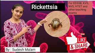 Rickettsia  Applied Biology for DSSSB  By Sudesh Maam [upl. by Auqeenahs]