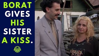 Borat  Borat gives his sister a kiss🤣 [upl. by Kin]