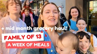 Family of 13  What we eat in a week  mid month grocery haul [upl. by Henryk643]