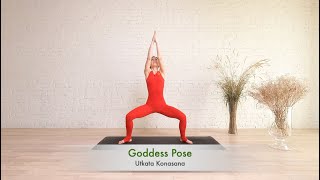 How To Do Goddess Pose Utkata Konasana [upl. by Adrahs16]