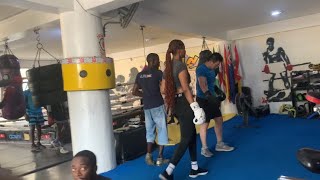 Perfect Boxing Classes at the Elite Boxing club in VI Lagos Nigeria [upl. by Haelem]