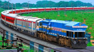 Train High Speed Crossing in Railway Gate  BUMPY RAILROAD  Train Simulator  Railwork  NTG GAMING [upl. by Tris]