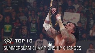 SummerSlam Championship Changes  WWE Top 10 [upl. by Idnem]