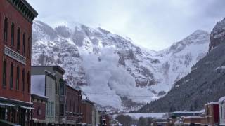 Avalanche Triggered from Colorados Ajax Peak [upl. by Melbourne]