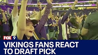 Minnesota Vikings fans react to JJ McCarthy draft pick [upl. by Zandra649]