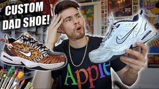 How to Customize Nike Air Monarchs Safari Pack Dad Shoes  Full Tutorial [upl. by Gniw]