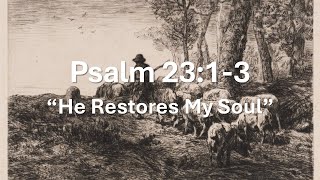 Psalms 2313  He Restores My Soul [upl. by Amorete]