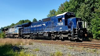 Chasing The Loaded Grain Train From Lake Pleasant To Otter River [upl. by Eelrahs]