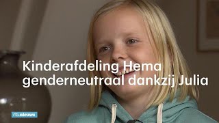 Kinderafdeling Hema genderneutraal dankzij Julia 12  RTL NIEUWS [upl. by Handal]