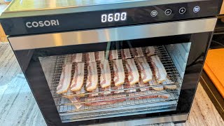 🥓🤯BACON Jerky amp GETTING STARTED with your COSORI 10tray Food Dehydrator [upl. by Atinrev]