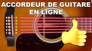 🟢TUNE GUITAR UN TUNER EN LIGNE POUR ACCORDER LA GUITARE ACOUSTIQUE avec des cordes standards EBGDAE [upl. by Clementas]