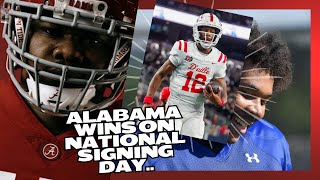 Did Alabama WIN HEAVY on National Signing Day And they have the 2 RANKED RECRUITING CLASS [upl. by Ayouqes]