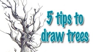 5 tips to draw trees effectively [upl. by Lebiralc]