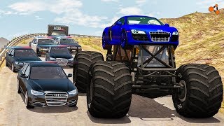 Beamng drive  Police Chases vs Sports Cars crashes 4 [upl. by Kilby790]