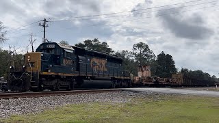 Folkston GA Railfanning 112023112123 26 Trains feat CSX 3440 and an empty rail train [upl. by Eustacia654]