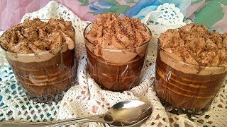 Tarta de galletas y chocolate en vasitos  Tarta de la abuela en vasitos  El Dulce Paladar [upl. by Kamp]