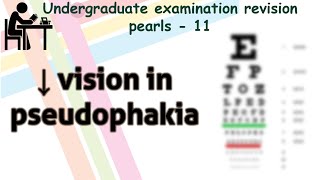 Diminished Vision in Pseudophakia  Undergraduate examination revision pearls 11 [upl. by Nortad]