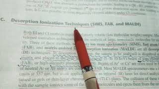 Ionization methods Desorption technique and Electrospray method Spectroscopy [upl. by Atal]