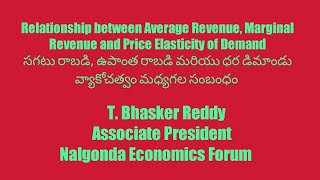 Relationship between Average Revenue Marginal Revenue and Price Elasticity of Demand EconomicsJL [upl. by Nickie]