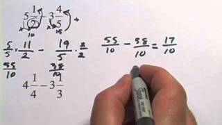 Fractions with Different Denominators Adding Subtracting Multiplying Dividing [upl. by Lezned]