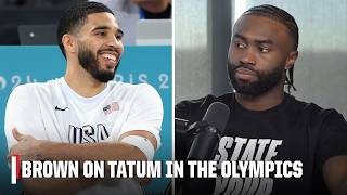 Jaylen Brown to Stephen A I know Jayson Tatum was pissed when not playing in the Olympics 👀 [upl. by Talbot]