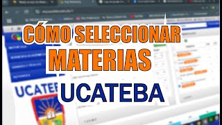 seleccionar materia en UCATEBA [upl. by Ecreip]