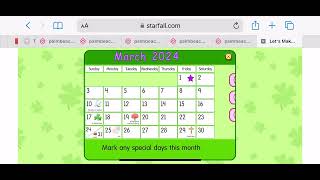 Starfall Calendar March 2024 [upl. by Ticon]