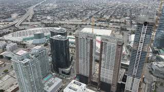 Oceanwide Plaza Downtown Los Angeles  Droneshot [upl. by Ishmul]