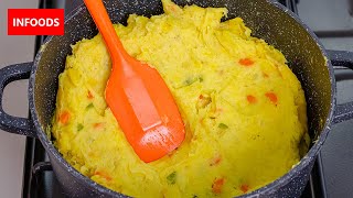 Mashed Green Bananas Recipe with Carrots and Green Capsicum  How to Cook Bananas  Infoods [upl. by Elkcim]