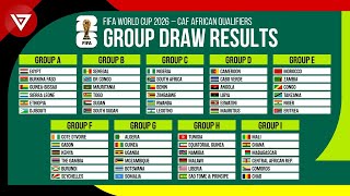 Group Draw Results FIFA World Cup 2026 CAF African Qualifiers  Preliminary Round [upl. by Ahseela]