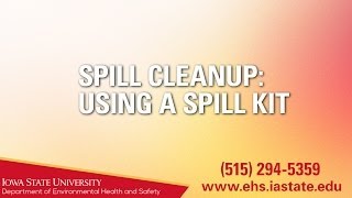 Spill Cleanup Using a Spill Kit [upl. by Meredith911]