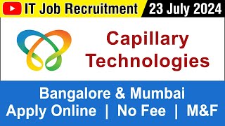 Job  Capillary Technologies  IT  Recruitment 23 JULY 2024  Careers  Job Vacancy  in Tamil [upl. by Penney]