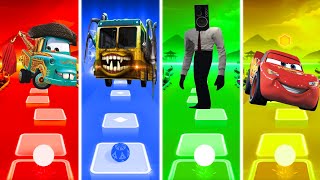 TowMater Vs Bus Eater Vs Large Speakerman Vs Lightning McQueen  Tiles Hop EDM Rush [upl. by Davey]