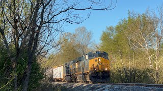 CSX ET44AH 3452 w K5H Leads Manifest M54204 on 4624 [upl. by Glaab306]