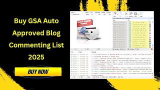 Buy GSA Auto Approved Blog Commenting List 2025 [upl. by Lehacim]