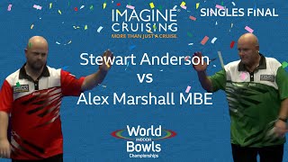 World Indoor Bowls Championship 2024  THE FINAL  Stewart Anderson vs Alex Marshall MBE [upl. by Takeshi610]