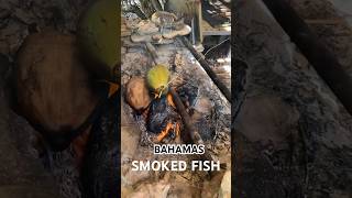 Smoking FISH with COCONUTS bahamas campfire smokedfish coconut [upl. by Negaet]