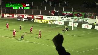 Glentoran 10 Portadown BURROWS GOAL [upl. by Attennek]