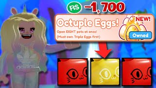 BUYING OCTUPLE GAMEPASS TO GET HUGE BALLOON CAT  Pet Simulator X  Roblox [upl. by Alexandros]