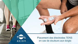 Placement des électrodes TENS en cas de douleurs aux doigts [upl. by Nelon]