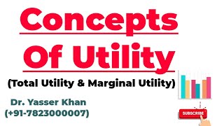 Concepts Of Utility  Total Utility  Marginal Utility  Utility Analysis  Economics  Utility [upl. by Inram382]