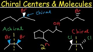 Chiral vs Achiral Molecules  Chirality Carbon Centers Stereoisomers Enantiomers amp Meso Compounds [upl. by Ailama]