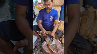 Amazing Alive Huge Mrigel Fish Skinning Skills Live In Fish Market  shorts fishcutting [upl. by Steffin679]