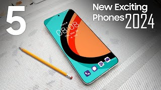 TOP 5 Best New Upcoming Most Exciting Smartphones 2024 — Latest Mobile Phones 2024 [upl. by Parette304]