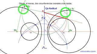 EVAU UCLM  JUNIO 2022  Dibuja al menos dos circunferencias coaxiales a las dadas [upl. by Ainak100]