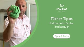 TücherTipps Das JEMAKO Trockentuch optimal nutzen mit der Falttechnik [upl. by Neelloj]