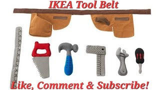 IKEA PLUSHY TOOL BELT UNBOXING amp PLAY Soft Tools Tapping Scratching Squeezing  ASMR No Talking [upl. by Bettine]