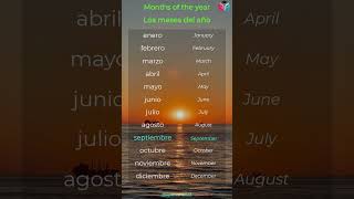 Months of The Year in Spanish  Los meses del año ★ Learn Spanish For Beginner [upl. by Fredella]