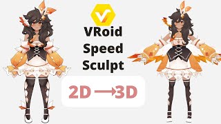 【Vroid Studio】Vroid speed sculpt Vtuber model  vtuber 【Moe Bun】speedsculpt Vroid Studio [upl. by Anirhtak]